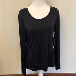 Reebok Women's Black Long Sleeve Athletic top Size L NWT